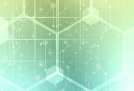 double exposure image of financial graph and virtual human 3dillustration
