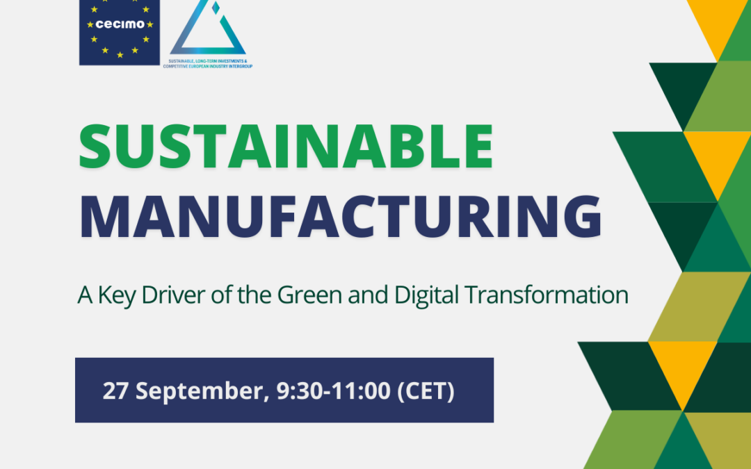 Sustainable Manufacturing: A Key Driver of the Green and Digital Transformation