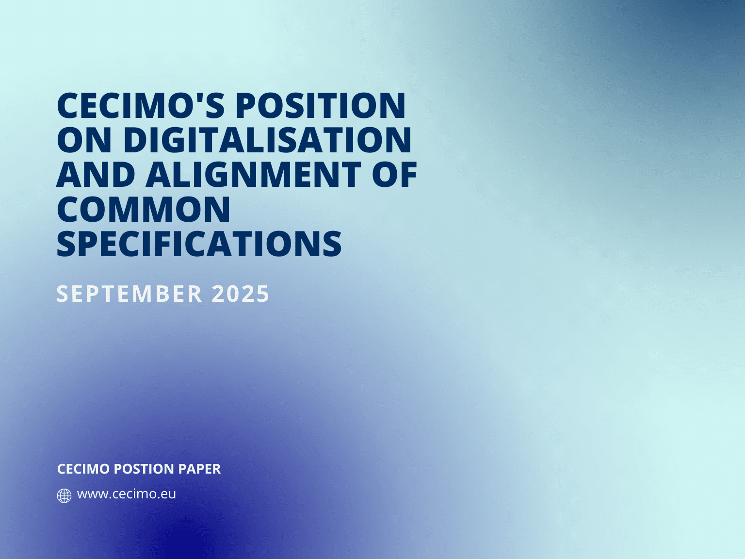 CECIMO’s Position Paper Covers